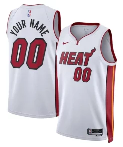 Miami Heat Nike Unisex Swingman Custom Jersey White Association Captivant Edition
