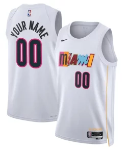Miami Sophistiqué Heat Nike Unisex 2022/23 Swingman Custom Jersey City Edition White