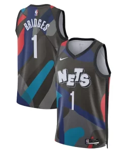 Mikal Bridges Brooklyn Nets Nike Stylish Unisex 2023/24 Swingman Jersey Black City Edition