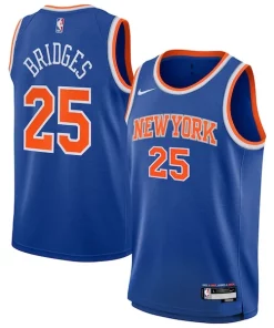 Mikal Bridges New York Knicks Nike Youth Commémoratif Swingman Jersey Icon Edition Blue
