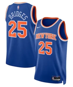Mikal Bridges New York Knicks Splendide Nike Unisex 2024 Offseason Addition Nike Swingman Jersey Blue
