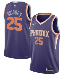 Mikal Bridges Phoenix Suns Nike Youth Swingman Jersey Icon Edition Purple/White Luxueux