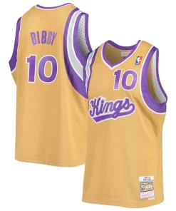 Mike Bibby Sacramento Kings 2005/06 Hardwood Éclatant Classics Swingman Jersey Gold