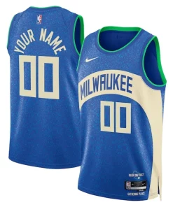 Milwaukee Bucks Nike Unisex 2023/24 Custom Swingman Jersey Royal Sophistiqué City Edition