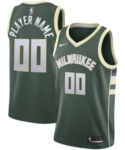 Milwaukee Bucks Unique Nike Swingman Custom Jersey Green Icon Edition