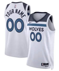 Minnesota Timberwolves Nike Unisex Élégant Swingman Custom Jersey White Association Edition