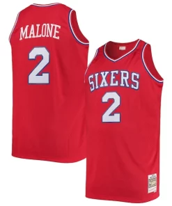 Moses Premium Malone Philadelphia 76ers 1982/83 Big & Tall Hardwood Classics Swingman Jersey Red