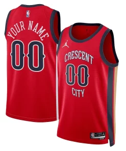 New Orleans Pelicans Jordan Brand Unisex Dashing Swingman Custom Jersey Red Statement Edition