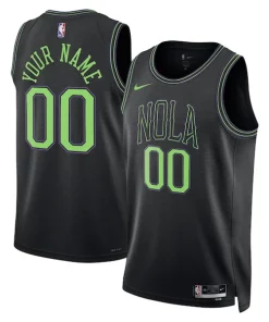 New Orleans Pelicans Nike Unisex 2023/24 Charming Custom Swingman Jersey Black City Edition