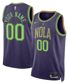 New Orleans Pelicans Nike Unisex 2024/25 Custom Swingman Jersey Superbe City Edition Purple