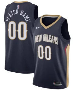 New Vibrant Orleans Pelicans Nike Swingman Custom Jersey Navy Icon Edition