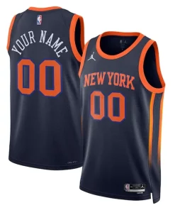New York Knicks Jordan Brand Unisex 2022/23 Swingman Custom Jersey Bold Statement Edition Navy