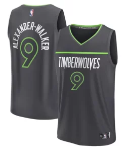 Nickeil Alexander Charming Walker Minnesota Timberwolves Youth Fast Break Replica Player Jersey Statement Edition Black
