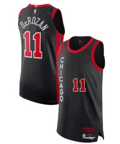 Nike Dashing DeMar DeRozan Chicago Bulls Authentic Jersey City Edition Black
