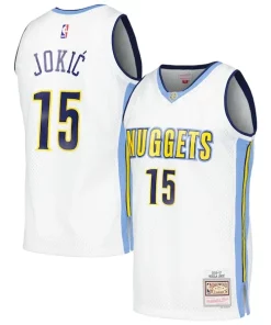Nikola Élégant Jokic Denver Nuggets 2016/17 Throwback Swingman Jersey White