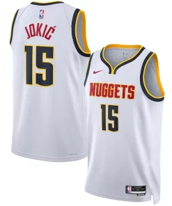 Nikola Jokic Denver Captivant Nuggets Nike Unisex Swingman Jersey Association Edition White/Navy