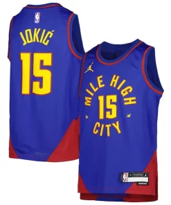 Nikola Jokic Denver Classique Nuggets Jordan Brand Youth Swingman Jersey Statement Edition Blue