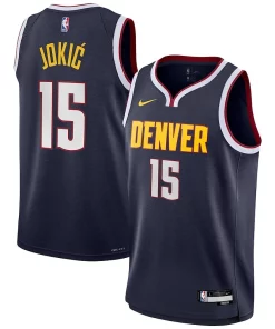 Nikola Jokic Denver Incontournable Nuggets Nike Youth Swingman Jersey Icon Edition Navy