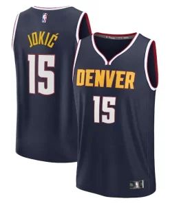 Nikola Jokic Denver Nuggets Fast Break Replica Player Jersey Icon Edition Splendide Navy