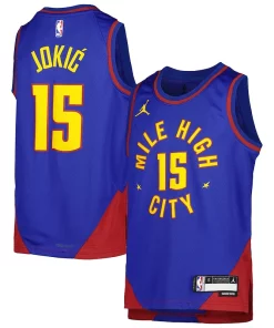 Nikola Jokic Denver Nuggets Jordan Brand Youth Swingman Jersey Statement Edition Blue Exclusif