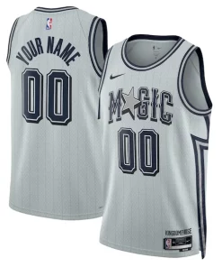 Orlando Magic Nike Unisex 2024/25 Custom Swingman Jersey City Edition Moderne Silver