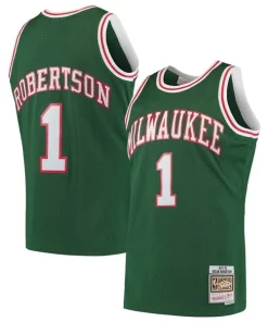 Oscar Robertson Milwaukee Bucks 1971/72 Hardwood Classics Swingman Jersey Green Unique