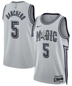 Paolo Banchero Orlando Magic Nike Unisex 2024/25 Swingman Player Personalisable Jersey City Edition Silver