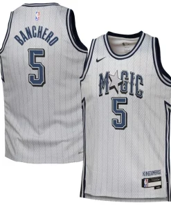 Paolo Banchero Orlando Magic Nike Youth 2024/25 Swingman Player Jersey City Edition Distingué Silver