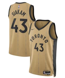 Pascal Siakam Toronto Raptors Nike Unisex 2023/24 Swingman Jersey Distingué Gold City Edition