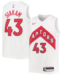 Pascal Siakam Toronto Raptors Nike Youth Swingman Jersey Association Edition White/Red Sophistiqué