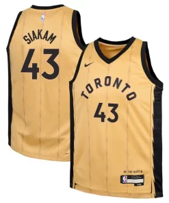 Pascal Siakam Toronto Raptors Nike Youth Swingman Replica Jersey Exclusif City Edition Gold