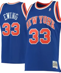 Patrick Ewing Authentique New York Knicks 1991/92 Hardwood Classics Swingman Jersey Blue