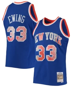 Patrick Ewing New Splendide York Knicks 1991/92 Hardwood Classics NBA 75th Anniversary Diamond Swingman Jersey Blue