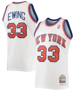Patrick Ewing New York Knicks 1985/86 Exceptionnel Hardwood Classics Authentic Jersey White