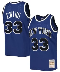 Patrick Ewing New York Knicks Collectible 1997/98 Hardwood Classics Off Court Swingman Jersey Blue