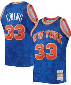 Patrick Ewing New York Knicks Hardwood Classics 1991/92 Incontournable Lunar New Year Swingman Jersey Blue
