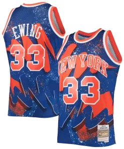 Patrick Ewing New York Knicks Hardwood Classics Charming 1991/92 Hyper Hoops Swingman Jersey Blue
