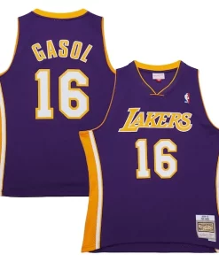 Pau Gasol Los Angeles Lakers 2009/10 Hardwood Classics Collectible Swingman Jersey Purple