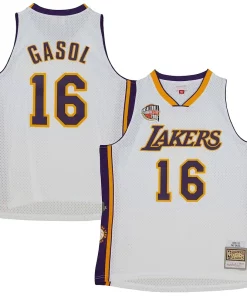 Pau Gasol Los Angeles Lakers Unisex Éclatant Hall of Fame Class of 2023 Throwback Swingman Jersey White