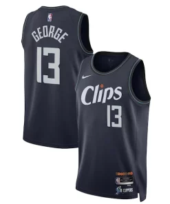 Paul George LA Bold Clippers Nike Unisex 2023/24 Swingman Jersey Navy City Edition