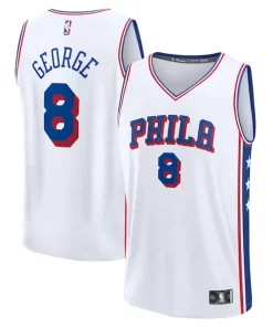 Paul George Philadelphia Dashing 76ers Youth Fast Break Replica Player Jersey Association Edition White