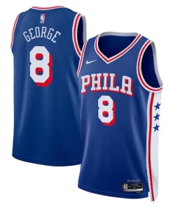 Paul George Philadelphia 76ers Nike Éclatant Unisex 2024 Offseason Addition Nike Swingman Jersey Royal