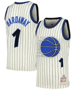 Penny Hardaway Orlando Magic Chainstitch Swingman Vibrant Jersey Cream