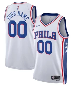 Philadelphia 76ers Nike Unisex 2022/23 Swingman Custom Jersey White Association Dashing Edition
