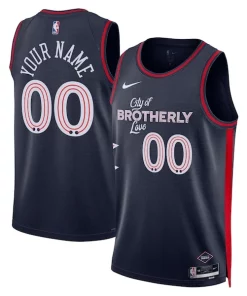 Philadelphia 76ers Nike Unisex 2023/24 Custom Swingman Jersey Navy Admirable City Edition