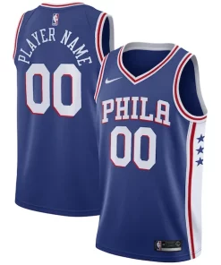 Philadelphia Refiné 76ers Nike Swingman Custom Jersey Blue Icon Edition