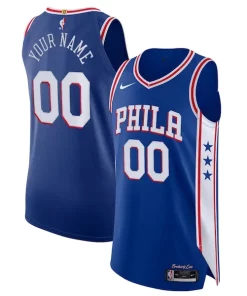 Philadelphia Tendance 76ers Nike Custom Authentic Jersey Icon Edition Royal