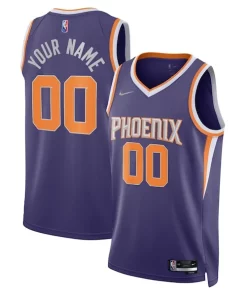 Phoenix Exclusif Suns Nike 2021/22 Diamond Swingman Custom Jersey Icon Edition Purple