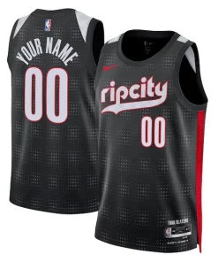 Portland Trail Blazers Nike Unisex 2024/25 Custom Swingman Jersey City Edition Black Notable