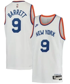 RJ Barrett New York Exquisite Knicks Nike Youth 2021/22 Swingman Player Jersey Classic Edition White
